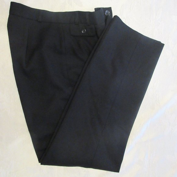 Vintage Conrad Wool  Blend Lining Woman Pants Stretch Black  Size 8 - Picture 1 of 10